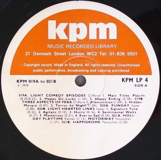 Various : KPM 019A-024B (LP, Lib)