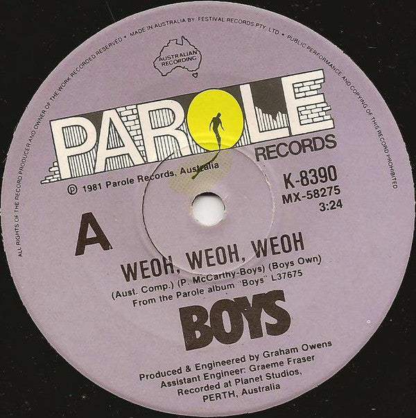 Boys : Weoh Weoh Weoh (7", Single)