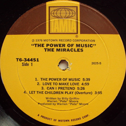 The Miracles : The Power Of Music (LP, Album, Mon)