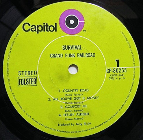 Grand Funk* : Survival (LP, Album)