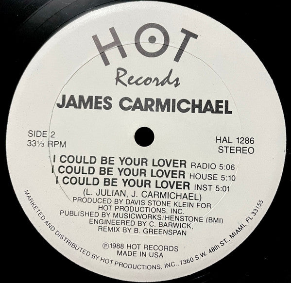 James Carmichael (2) : I Could Be Your Lover (12")