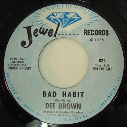 Dee Brown (2) : Bad Habit / Heap Of People (7", Single, Promo, Styrene)