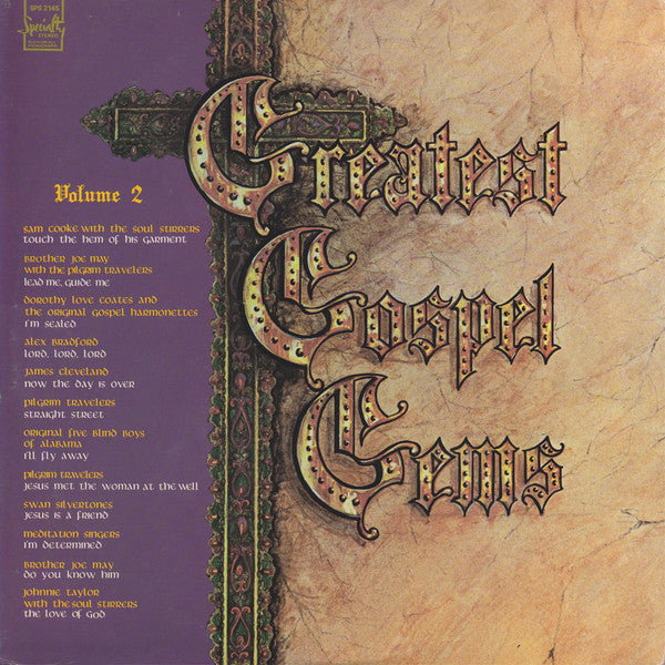 Various :  Greatest Gospel Gems Volume 2 (LP, Comp)