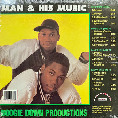 Boogie Down Productions : Man & His Music (2xLP, Album, RE, RM)