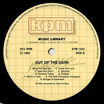 David Vorhaus : Out Of The Dark (LP)