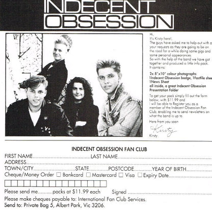 Indecent Obsession : Tell Me Something (7")