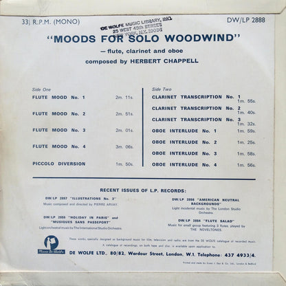 Herbert Chappell : Moods For Solo Woodwind (10")