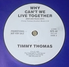 Timmy Thomas : Why Can't We Live Together (7", Single, Promo)