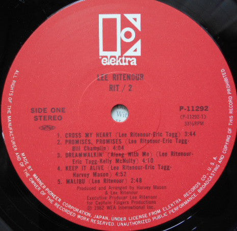 Lee Ritenour : Rit/2 (LP, Album)