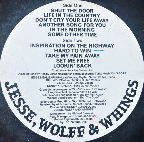 Jesse, Wolff And Whings : Jesse, Wolff & Whings (LP, Album)