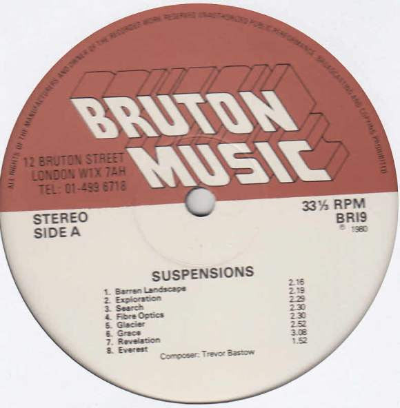 Trevor Bastow / John Cameron (2) : Suspensions / Galaxy (LP)