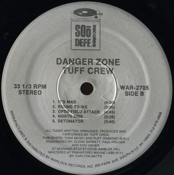 Tuff Crew : Danger Zone (LP, Album)